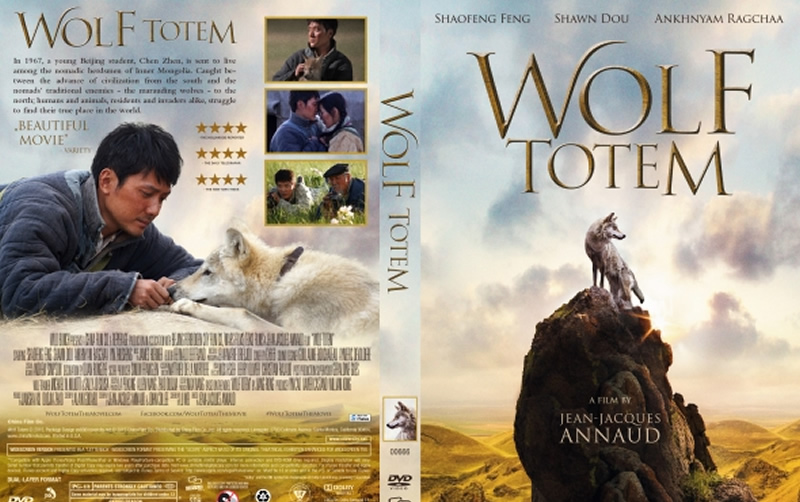 Wolf Totem book cover featuring Instinct Animals for Film's Wolf